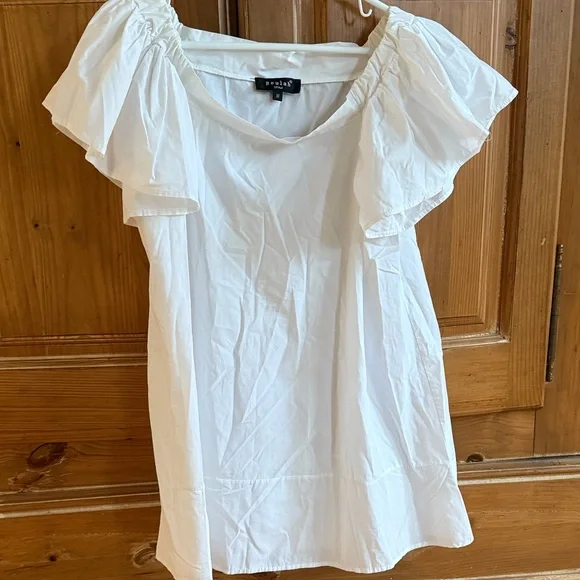 Chic White Ruffle Iff-Shoulder Dress - Picture 4 of 5